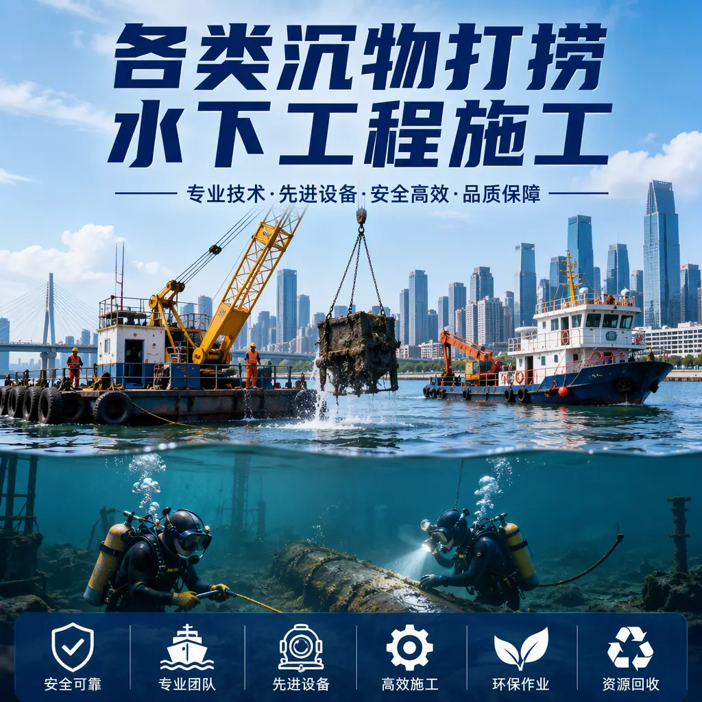 会泽各类沉物打捞，水下工程施工